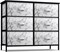 Sorbus 6 Drawers Dresser- Storage Unit with Steel Frame, Wood Top, Fabric Bins - for Bedroom, Closet, Office and more